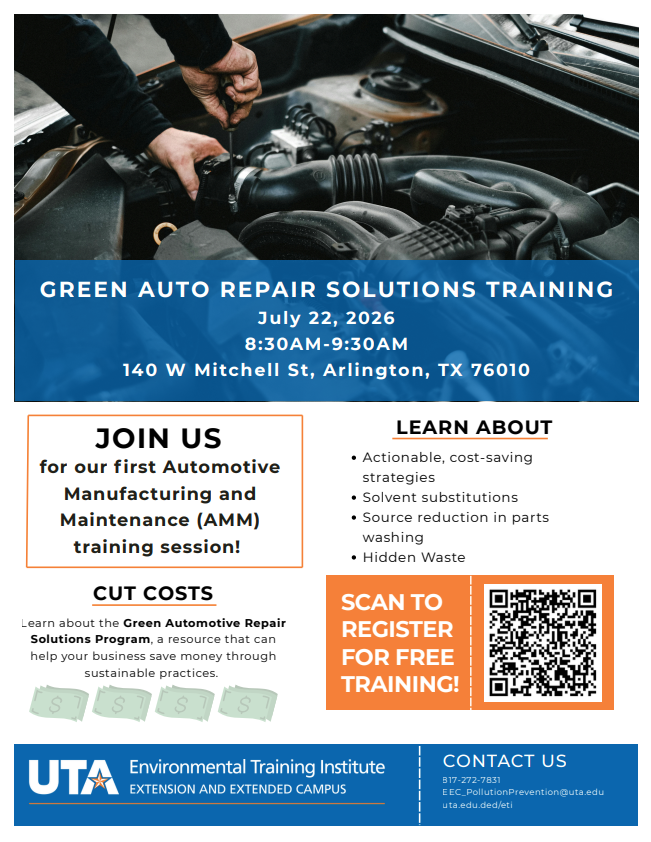 Cover of UTA ETI Green Auto Repair Solutions Training